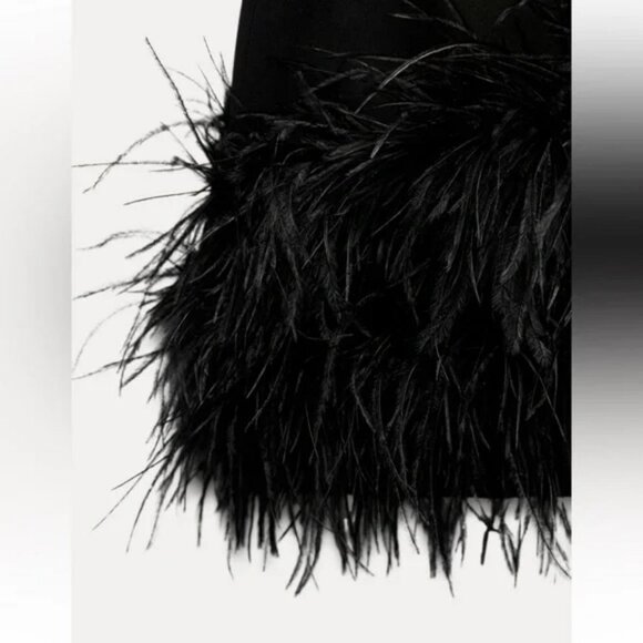 ZARA STRETCHY FEATHER DRESS - Picture 7 of 7